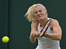 eská tenistka Kateina Siniaková ve druhém kole Wimbledonu.