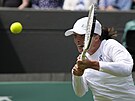 Polská tenistka a svtová jednika Iga wiateková v prvním kole Wimbledonu.