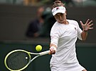 eská tenistka Barbora Krejíková v prvním kole Wimbledonu.
