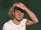 Tenistka Kateina Siniaková v prvním kole Wimbledonu.