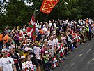 Baskití fanouci si uívají druhou etapu Tour de France.