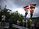 Baskití fanouci ke sledování etapy Tour de France umn vyuili i dopravních...