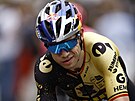 Belgian Wout van Aert (Jumbo Visma) v cíli páté etapy cyklistické Tour de...