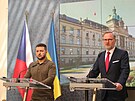 Ukrajinský prezident Volodymyr Zelenskyj na tiskové konferenci. (7. ervence...