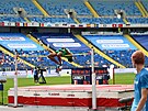 Atleti v Chrozów závodili ped prázdným Slezským stadionem