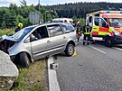 Dopravn� nehoda dvou vozidel u Ch�nova na T�borsku (5. �ervence 2023)