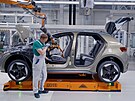 Výroba elektrického Volkswagenu ID.3 v nmeckém Cvikov