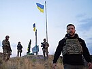 Ukrajinský prezident Volodymyr Zelenskyj navtívil Hadí ostrov, ze kterého byli...