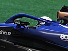 Alexander Albon ze stáje Williams v tréninku na Velkou cenu Británie F1.