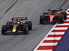 Carlos Sainz se na Velké cen Rakouska snaí pedjet Maxe Verstappena