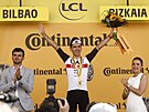 Adam Yates po vítzství v první etap Tour de France
