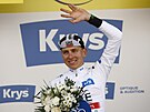 Tadej Pogaar v bílém dresu po první etap Tour de France