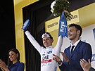 Tadej Pogaar v bílém dresu po druhé etap Tour de France