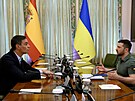 panlský premiér Pedro Sánchez pi návtv Kyjeva (1. ervence 2023)