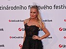 Simona Krainová na veírku na filmovém festivalu (Karlovy Vary, 2. ervence...