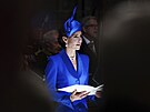 Princezna Kate v katedrále svatého Jiljí na korunovaci krále Karla III....
