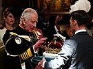 Král Karel III. na své skotské korunovaci (Edinburgh, 5. ervence 2023)