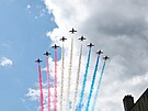 Pelet Red Arrows po skonení skotské korunovace krále Karla III. (Edinburgh,...