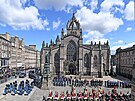 Katedrála svatého Jiljí v den skotské korunovace krále Karla III. (Edinburgh,...