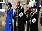 Princezna Kate, princ William, král Karel III. a  královna Camilla (Edinburgh,...