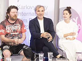 Leo Noha, Jií Macháek a producentka Maja Hamplová pedstavují nový...