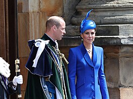 Princ William a princezna Kate pi odchodu z paláce Holyroodhouse (Edinburgh,...