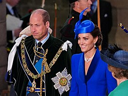 Princ William a princezna Kate na skotské korunovaci krále Karla III. v...