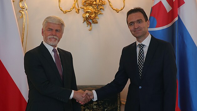 Prezident Petr Pavel přijal slovenského premiéra Ľudovíta Ódora. (4. července 2023
