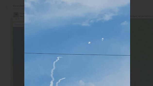 Aktivace protivzdun obrany nad Kerskm mostem.  Odpleny byly dv rakety. (9. 7. 2023)