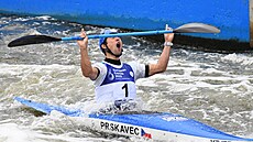 Kajaká� Ji�í Prskavec se stal po�esté mistrem Evropy ve vodním slalomu.
