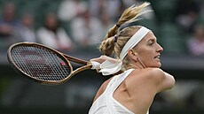 Petra Kvitová bhem prvního kola Wimbledonu.