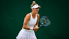 Markéta Vondrouová ve Wimbledonu.