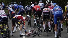 Dánský cyklista Mattias Skjelmose z Treku v poátku páté etapy Tour de France...