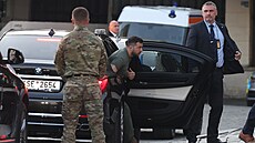 Ukrajinský prezident Volodymyr Zelenskyj na návštěvě Česka. (6. července 2023)