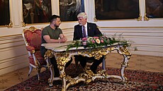 Ukrajinský prezident Volodymyr Zelenskyj na návštěvě Česka. (6. července 2023)