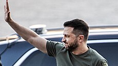 Ukrajinský prezident Volodymyr Zelenskyj na návštěvě Česka. (6. července 2023)