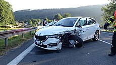 Dopravní nehoda u obce Jarcová na Vsetínsku. (�ervenec 2023)