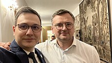 Ministr zahraničních věcí Jan Lipavský a jeho ukrajinský protějšek Dmytro...