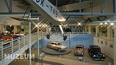 ást muzea Tatra v Kopivnici, kde jsou umístny osobní automobily, se doká...