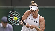 Markéta Vondrouová v osmifinále Wimbledonu.