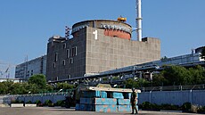 Ruská hlídka u Záporožské jaderné elektrárny (15. června 2023)