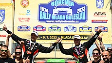 Posádka Dominik St�íteský (vpravo) a Ji�í Hovorka ovládla Bohemia rallye