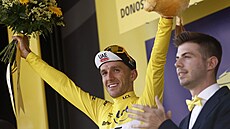 Adam Yates ve druhé etap Tour de France udrel lutý dres