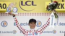 Neilson Powless získal puntíkovaný dres v první etap� Tour de France