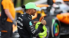 Lewis Hamilton na Velké cen Velké Británie skonil tetí