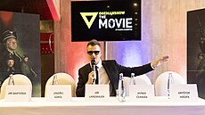 Kazmova karlovarská mystifikaní tisková konference k uvedení jeho nového filmu...