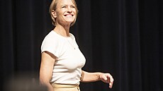 Americká hereka Robin Wrightová na karlovarském festivalu (7. ervence 2023)