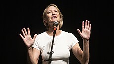 Americká here�ka Robin Wrightová na karlovarském festivalu (7. �ervence 2023)