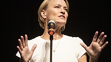 Americká here�ka Robin Wrightová na karlovarském festivalu (7. �ervence 2023)