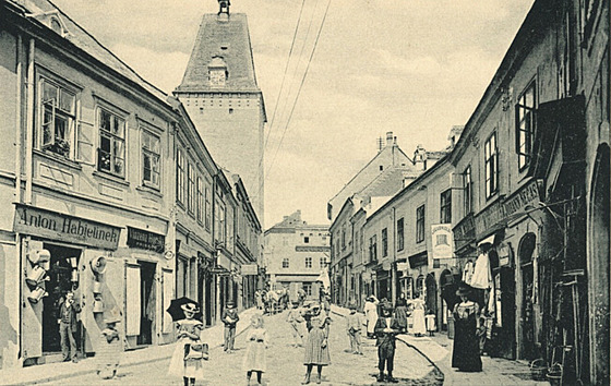 Kalcherova (Kollárova) ulice na konci 19. století